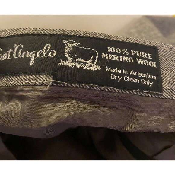 Giorgio Sant Angelo Mens Herringbone Wool Dress Pants Size 34 Gray - Picture 4 of 8